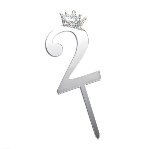 Number 2 Silver Crown 1 pc.