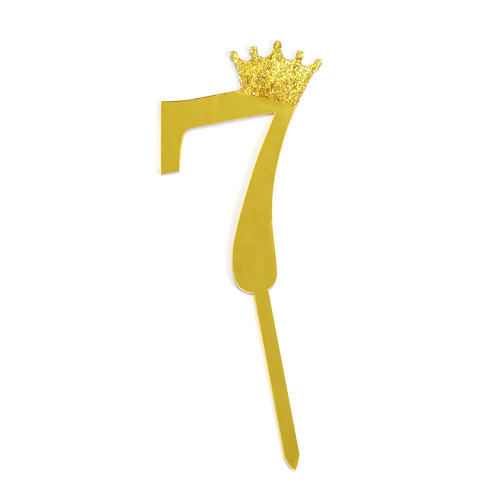 Number 7 Gold crown 1 pc