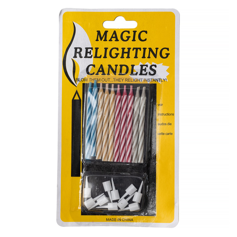 Cake candles are unextinguished
