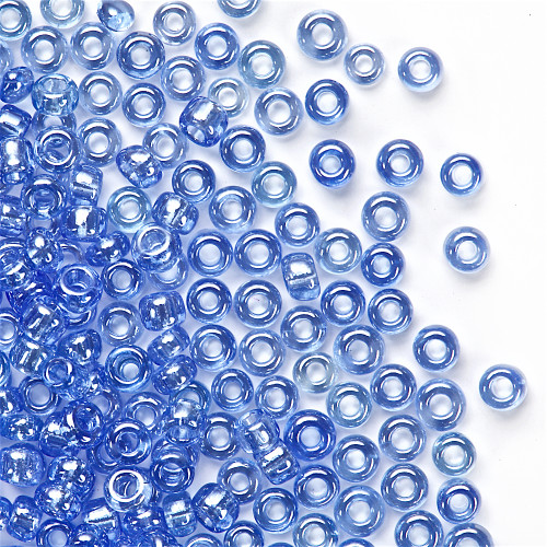 Round beads, small, 12 (1.8 mm), blue, transparent, pack of 20 g