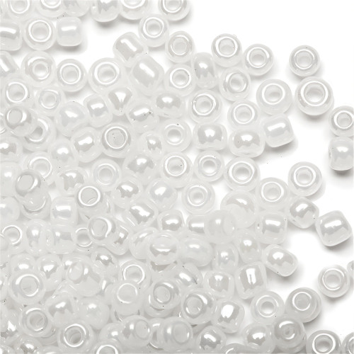 Small round beads 12 (1.8 mm) white pearlescent pack of 20 g