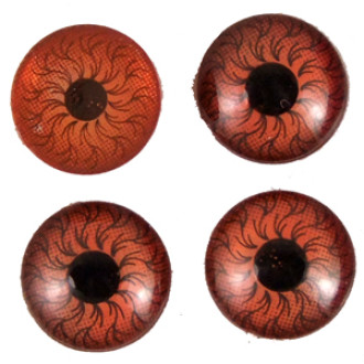 Plastic eyes 9×3 mm brown pack of 4 pcs