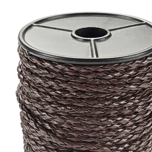 Faux leather cord 3 mm brown 1 meter