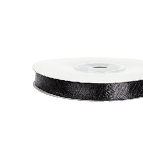 Satin ribbon 10 mm black 1 meter