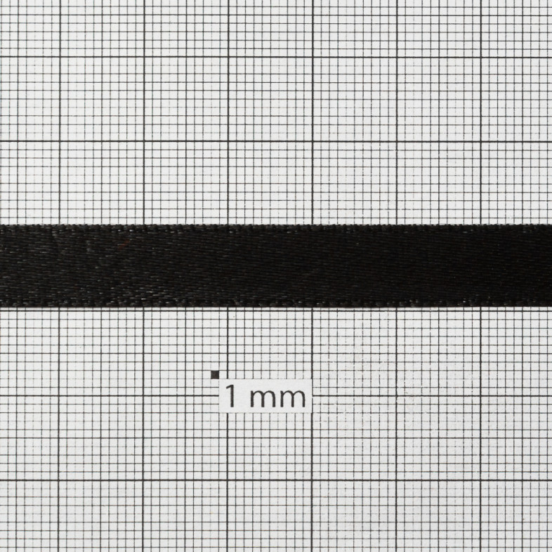 Satin ribbon 10 mm black 1 meter