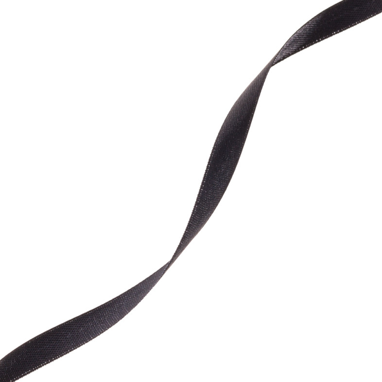 Satin ribbon 10 mm black 1 meter