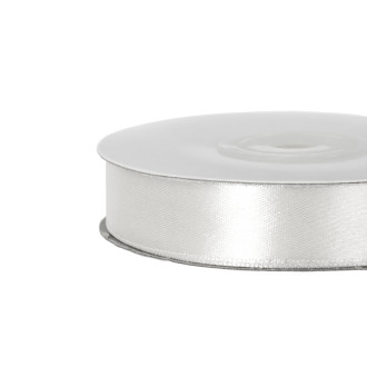 Satin ribbon 20 mm white 1 meter