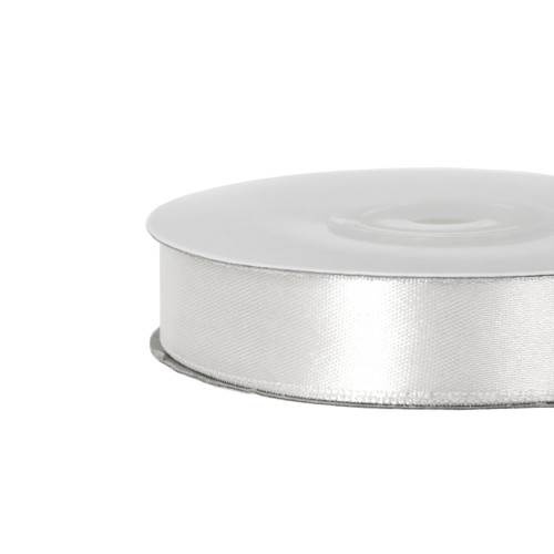 Satin ribbon 20 mm white 1 meter