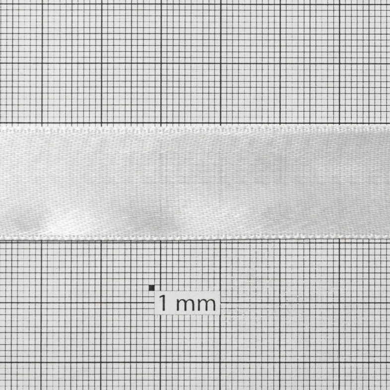 Satin ribbon 20 mm white 1 meter