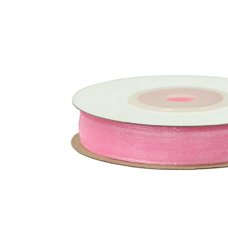 Organza ribbon 10 mm pink 1 meter