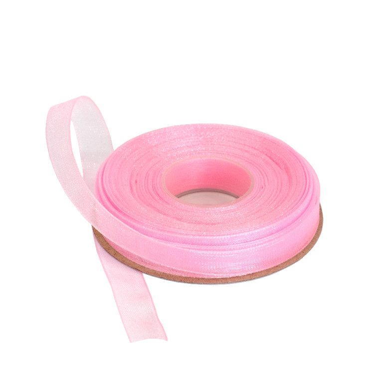 Organza ribbon 10 mm pink 1 meter