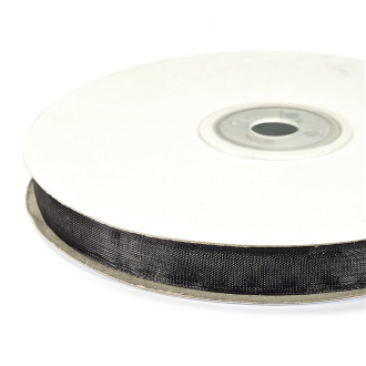 Organza ribbon 10 mm black 1 meter