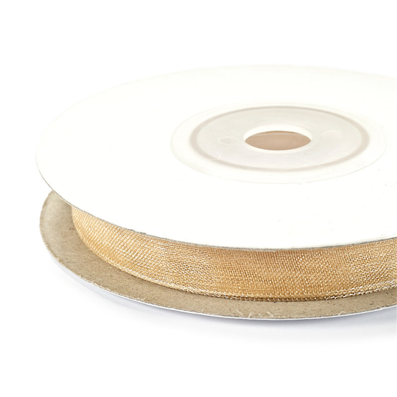 Organza ribbon 10 mm beige 1 meter