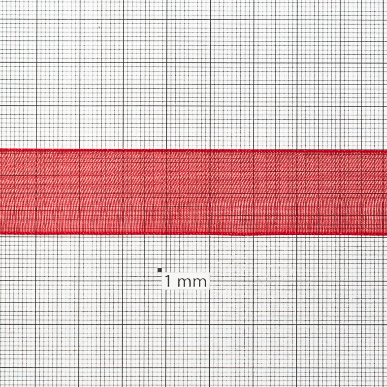 Taśma z organzy 20 mm czerwony 1 metr