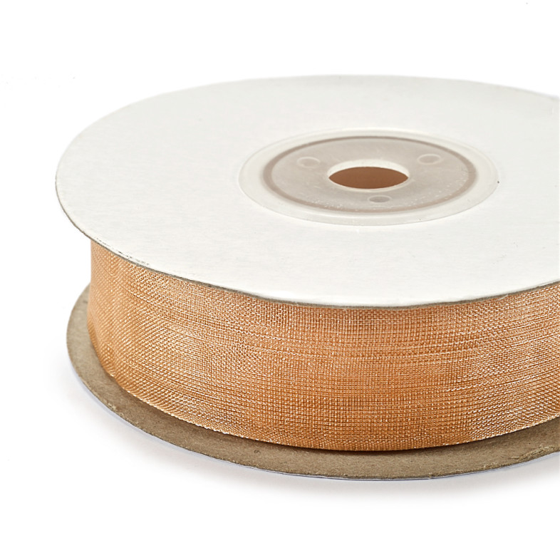 Organza ribbon 20 mm beige 1 meter