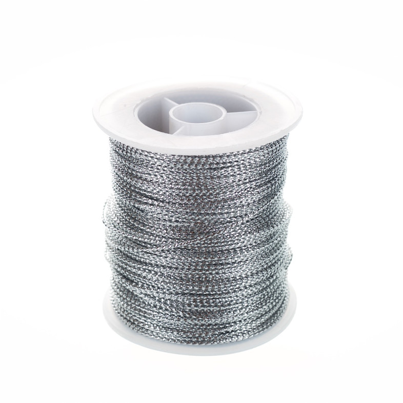Lurex thread 1 mm silver 1 meter