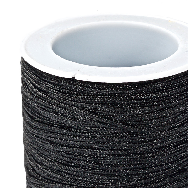 Sznurek poliestrowy 1 mm czarny 1 metr