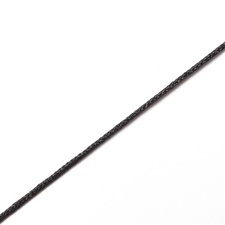 Sznurek poliestrowy 1 mm czarny 1 metr