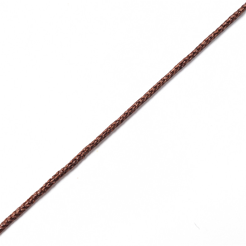 Sznurek poliestrowy 1 mm brązowy 1 metr