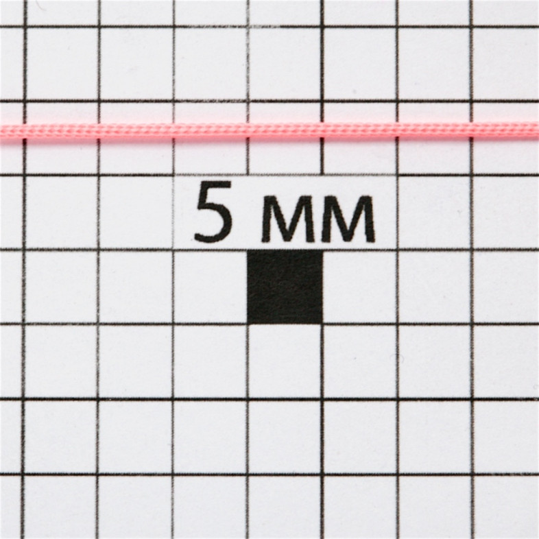 Sznurek poliestrowy 1 mm różowy 1 metr