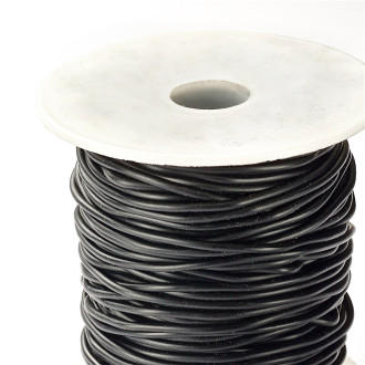 Sznurek gumowy 2 mm czarny 1 metr