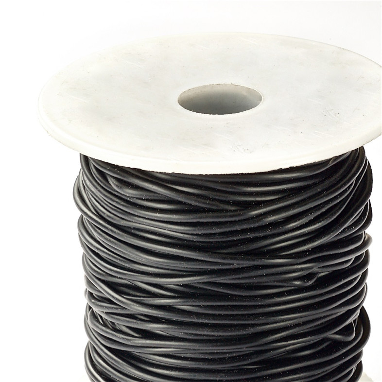 Sznurek gumowy 2 mm czarny 1 metr
