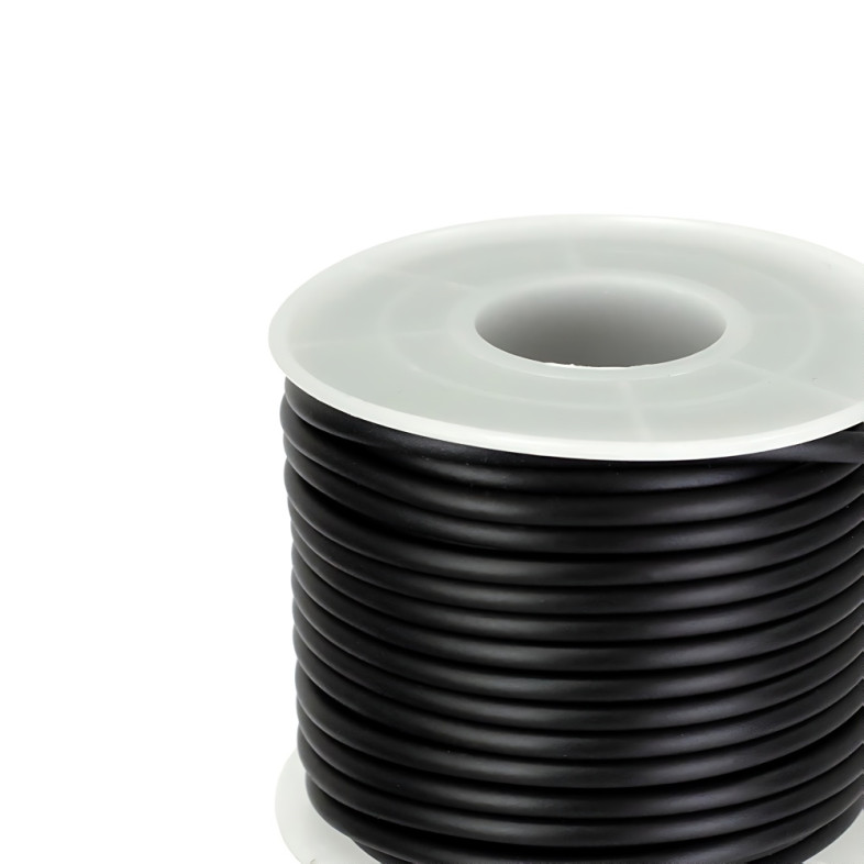 Sznurek gumowy 2,5 mm czarny 1 metr