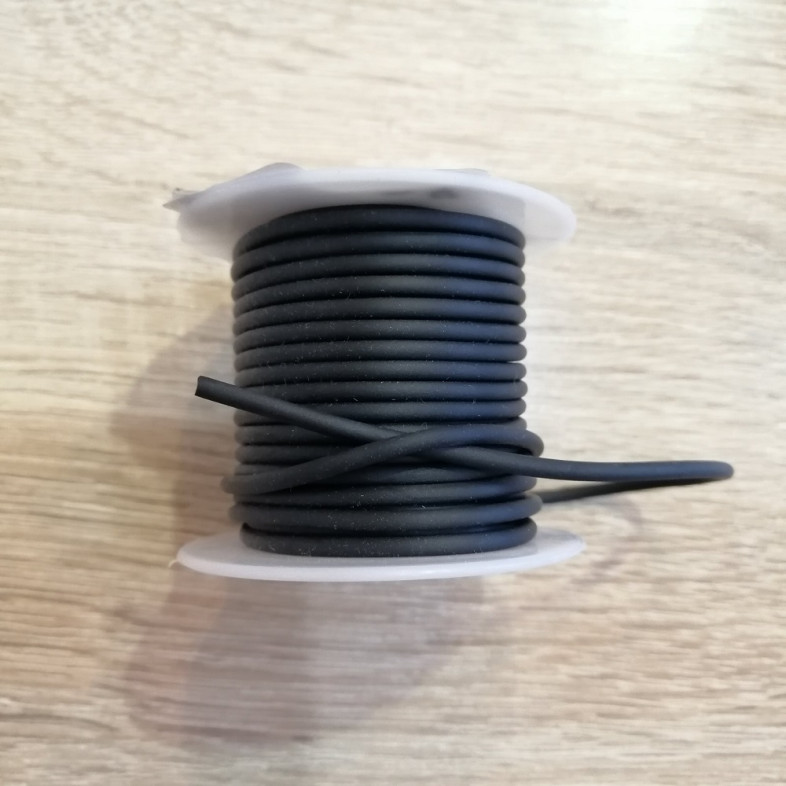 Sznurek gumowy 2,5 mm czarny 1 metr