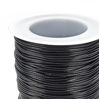 Sznurek pleciony 1 mm czarny 1 metr