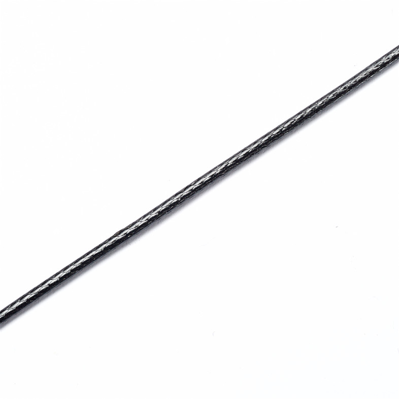 Sznurek pleciony 1 mm czarny 1 metr