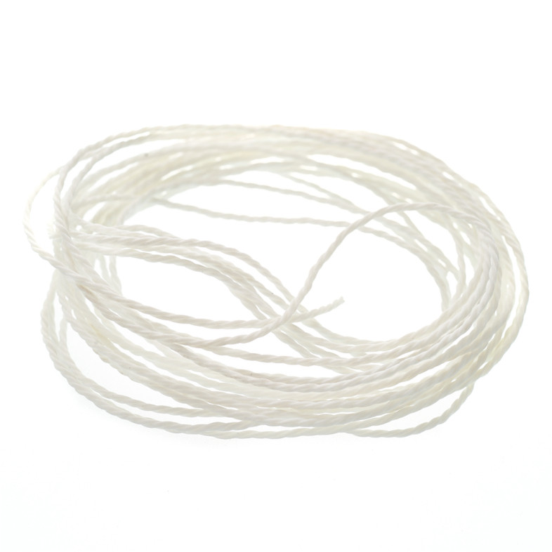 Taiwanese polyester cord 1 mm white 1 meter