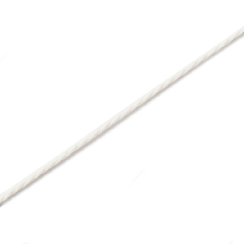 Taiwanese polyester cord 1 mm white 1 meter