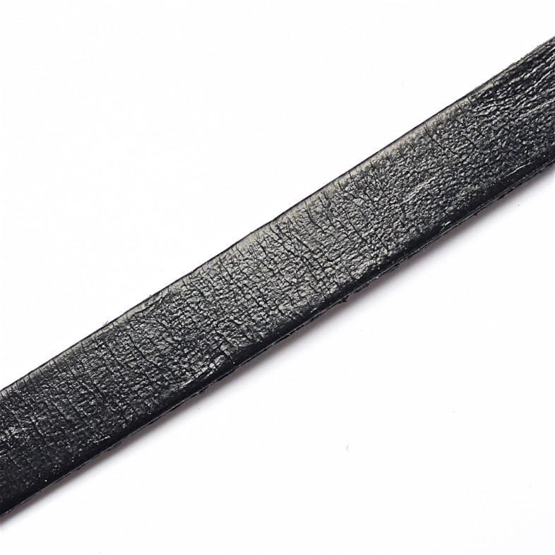 Taśma ze sztucznej skóry 10 mm czarny 1 metr