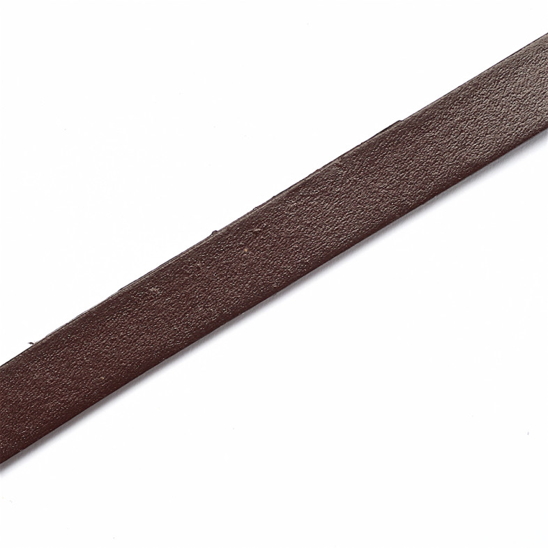Taśma ze sztucznej skóry 10 mm brązowy 1 metr