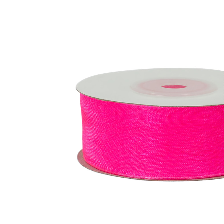 Organza ribbon 25 mm pink 1 meter