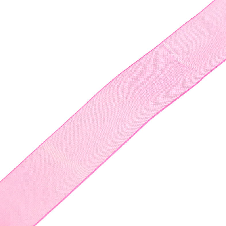 Organza ribbon 25 mm pink 1 meter