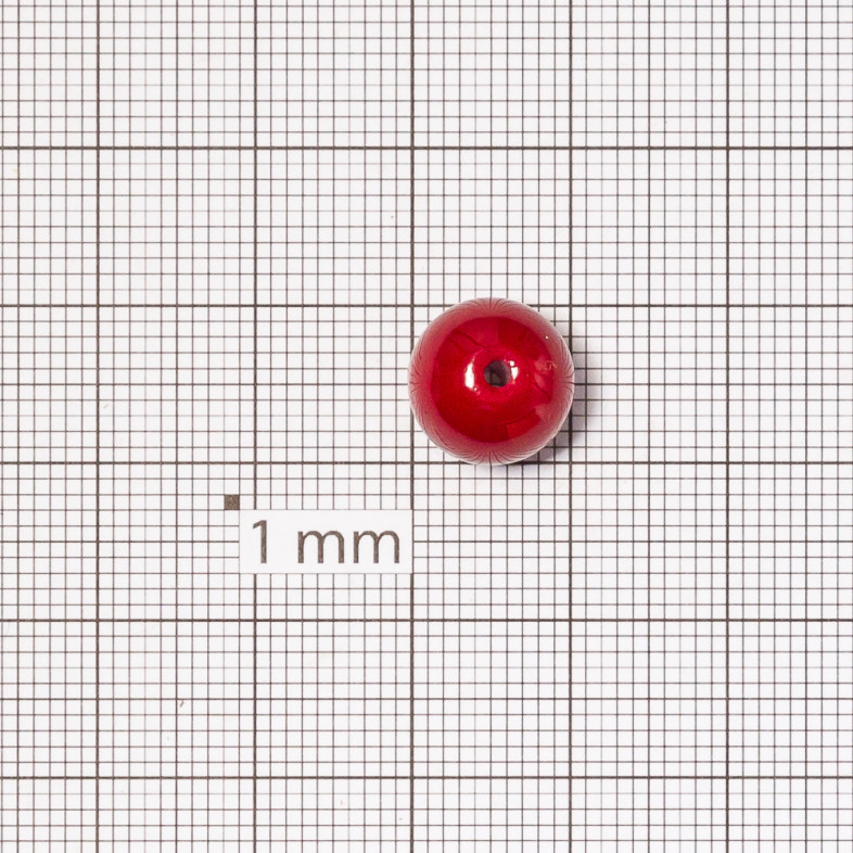 Koralik szklany 10 mm czerwony 1 szt