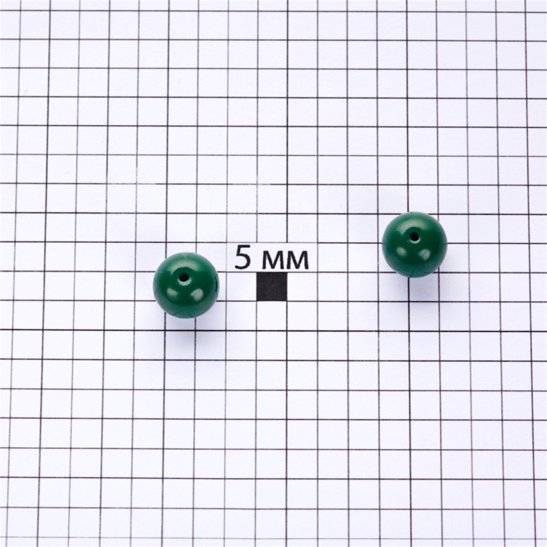 Koralik szklany 10 mm zielony 1 szt
