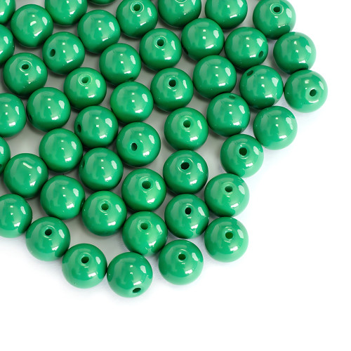 Koralik szklany 10 mm zielony 1 szt