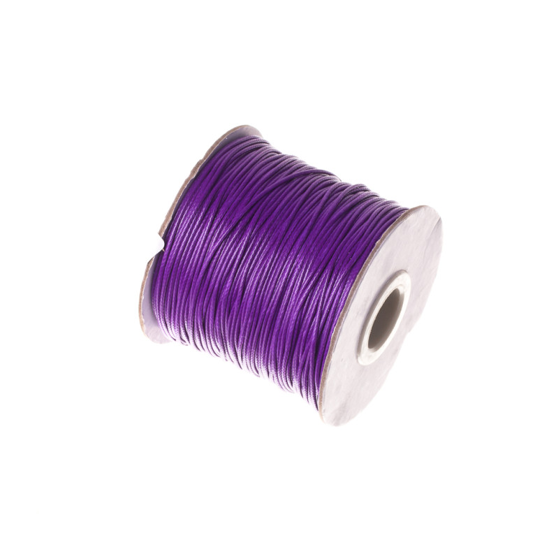 Sznurek poliestrowy 1 mm fioletowy 1 metr