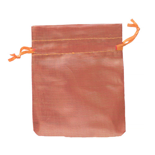Polyester bag 12×10 cm orange 1 pc