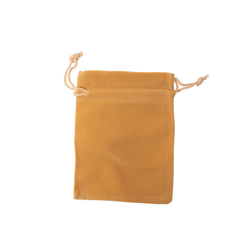 Decorative velvet bag 11×9.5 cm beige 1 pc