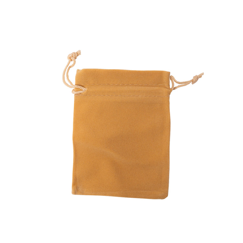 Decorative velvet bag 11×9.5 cm beige 1 pc