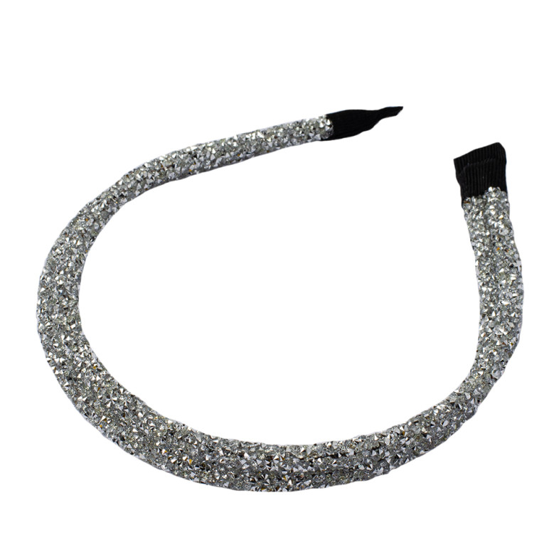 Decorative shiny silver hoop 1 pc.