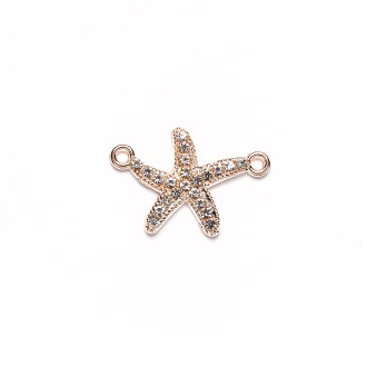 Metal connector 17×23 mm Starfish gold 1 pc.