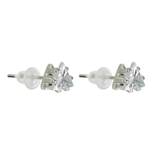 Stud earrings (pair) Triangular cupronickel, pack of 2 pcs