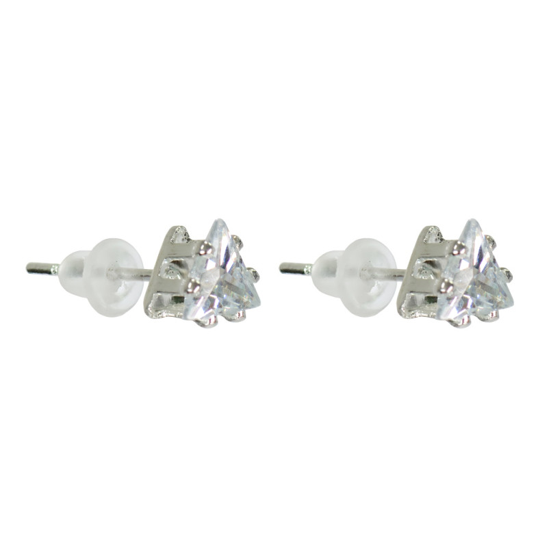 Stud earrings (pair) Triangular cupronickel, pack of 2 pcs