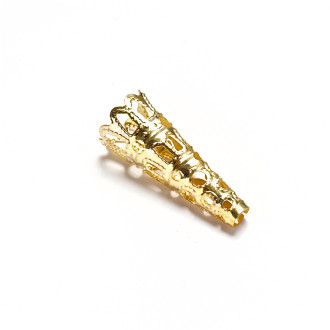 Openwork conical tip 9×22 mm gold 1 pc.