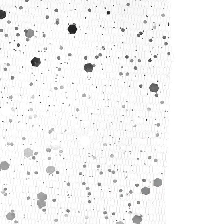 Packaging net with glitter silver 1 meter