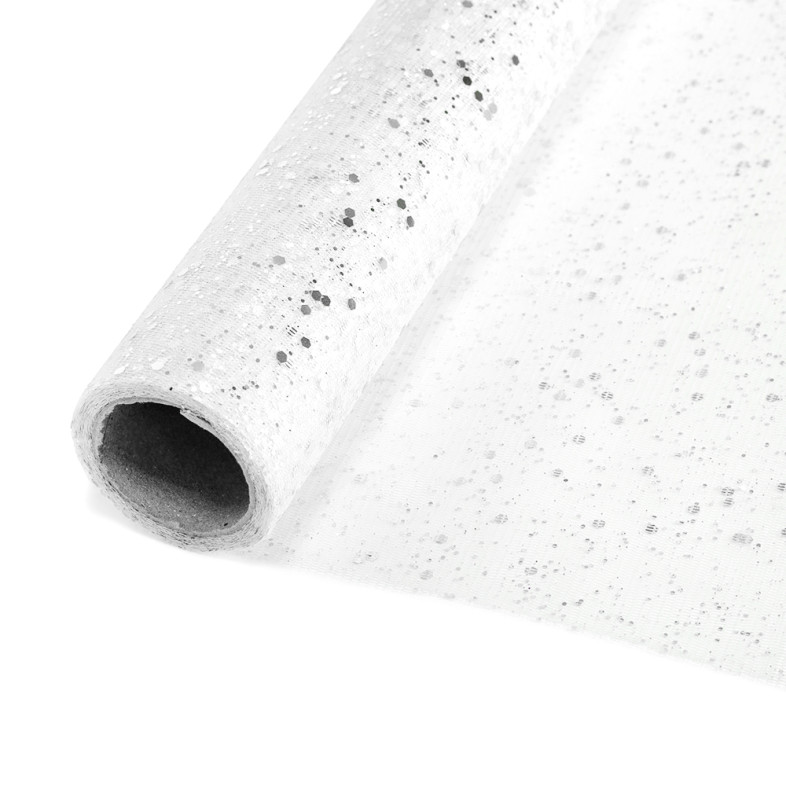 Packaging net with glitter silver 1 meter